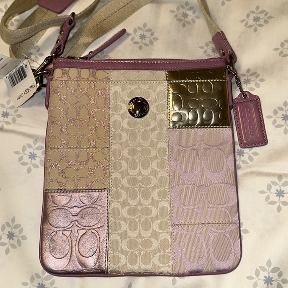 NWT Coach crossbody purse - lilac Patchwork Collection - Picture 2 of 5